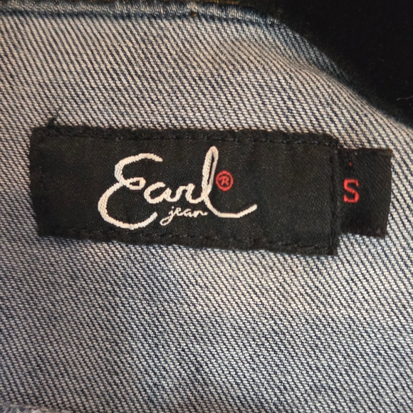 Earl Jeans Blue Denim Jacket with Stud Details - Picture 12 of 13